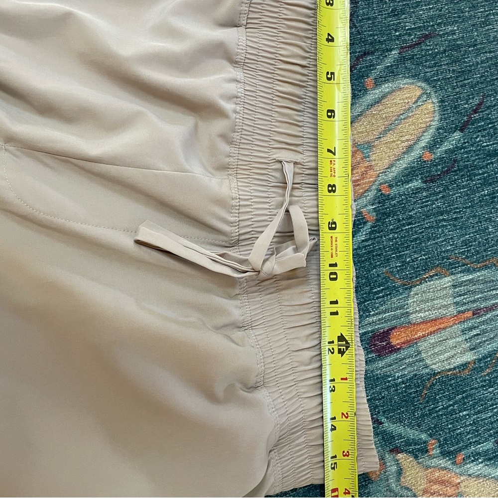 Albion Beige Wide-Leg Elastic Waist Pants with White Crop Top - Picture 7 of 7